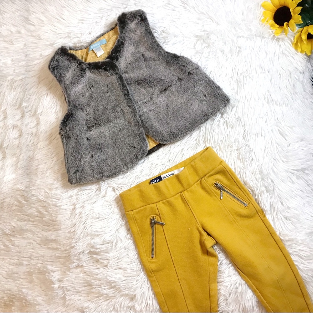 🍂 Obaibi Toddler Girl Faux Fur Gray Vest 🍂